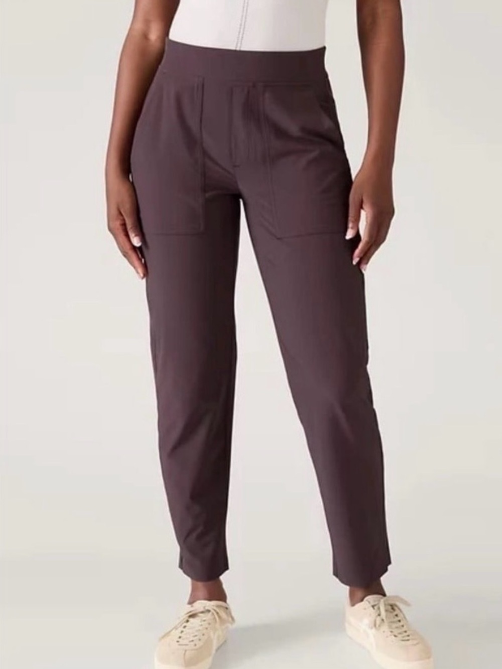 Athleta Brooklyn Mid Rise Utility Ankle Pants Dark Purple Size 10